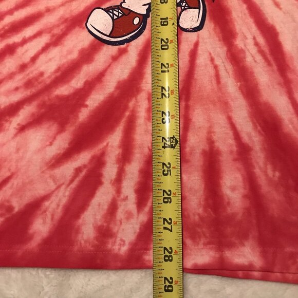 Buc-ees Shirt Unisex Small Red Tie-Dye Graphic Beavers Baseball Tee Short Sleeve - Picture 6 of 6